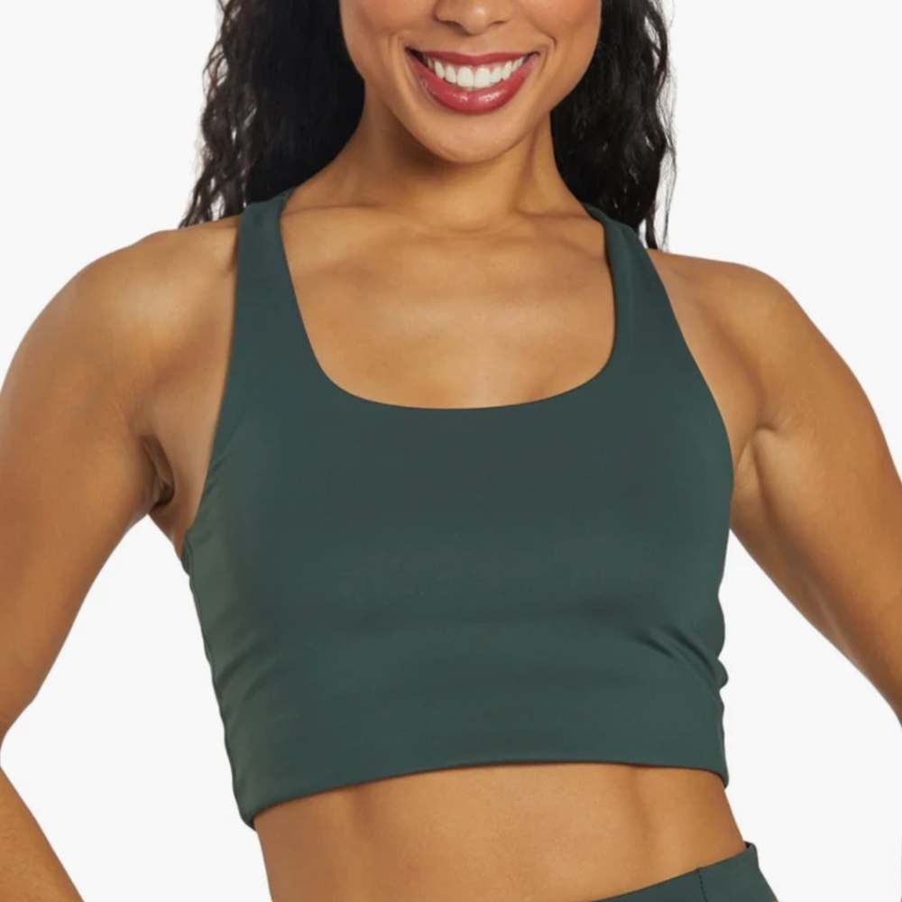 Girlfriend Collective Paloma Bra Forest Green Size Small